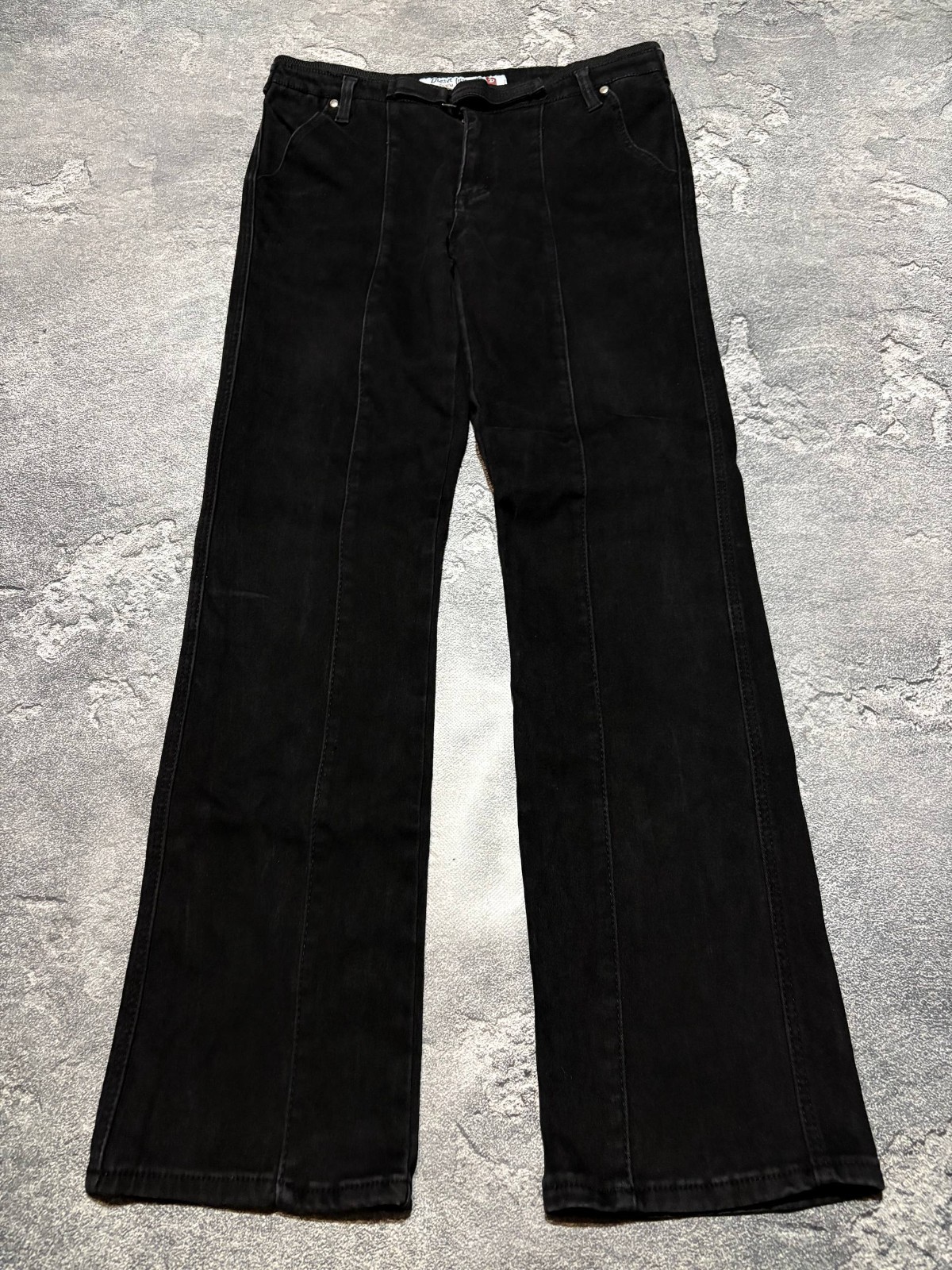 VINTAGE DIESEL Industry Black Bootcut Flare Jeans Womens Size 32 Italy Y2K RARE
