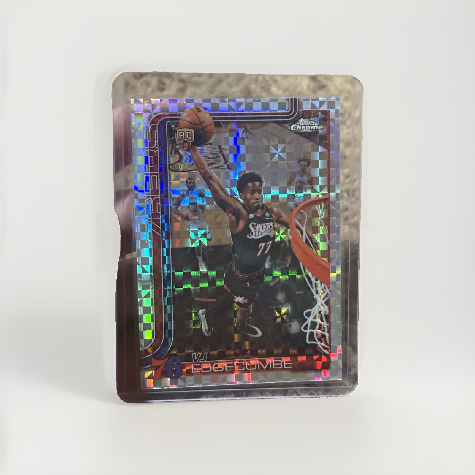 2025-26 Topps Chrome Update VJ Edgecombe RC X-Fractor Philadelphia 76ers #153 2025-26 Topps Chrome Update VJ Edgecombe RC X-Fractor Philadelphia 76ers #153