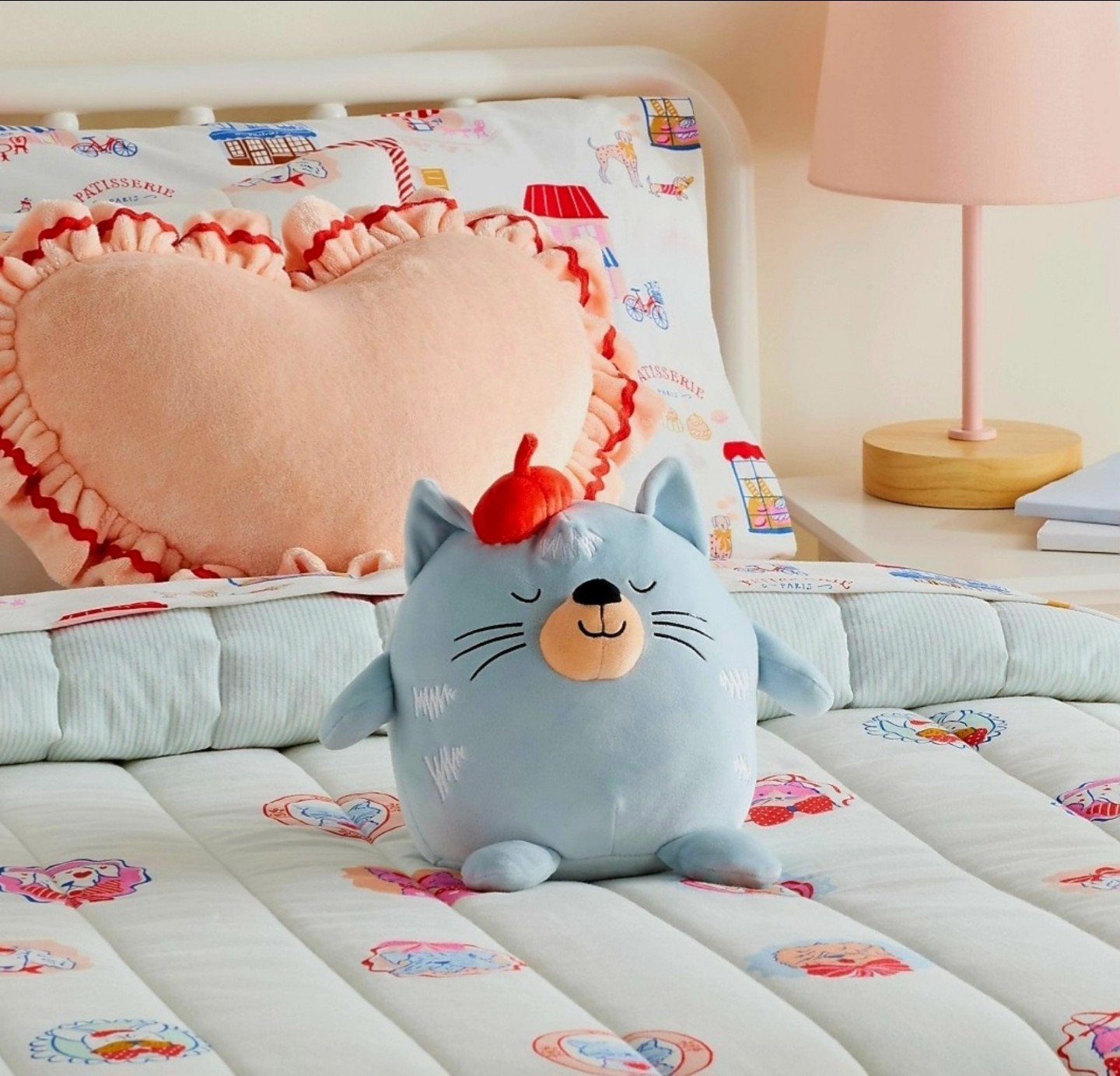 Pillowfort Target 2026 Kid's Weighted sensory Plush Throw Pillow Blue Cat 1.4 lb