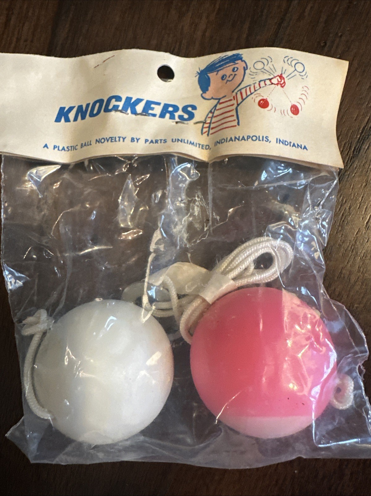 Vintage 60's -70's KNOCKERS Clackers NEW IN PKG. PINK & White Vintage 60's -70's KNOCKERS Clackers NEW IN PKG. PINK & White