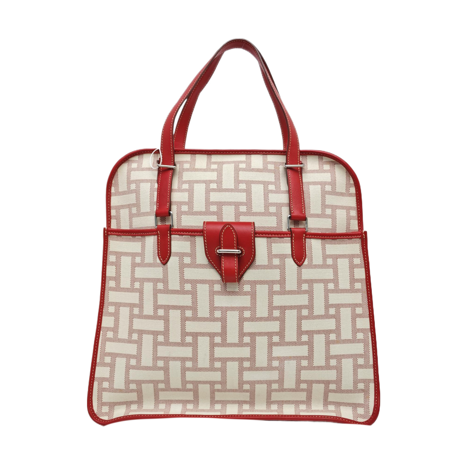 【Authentic】 HERMÈS White Cloth Handbags (DDP)