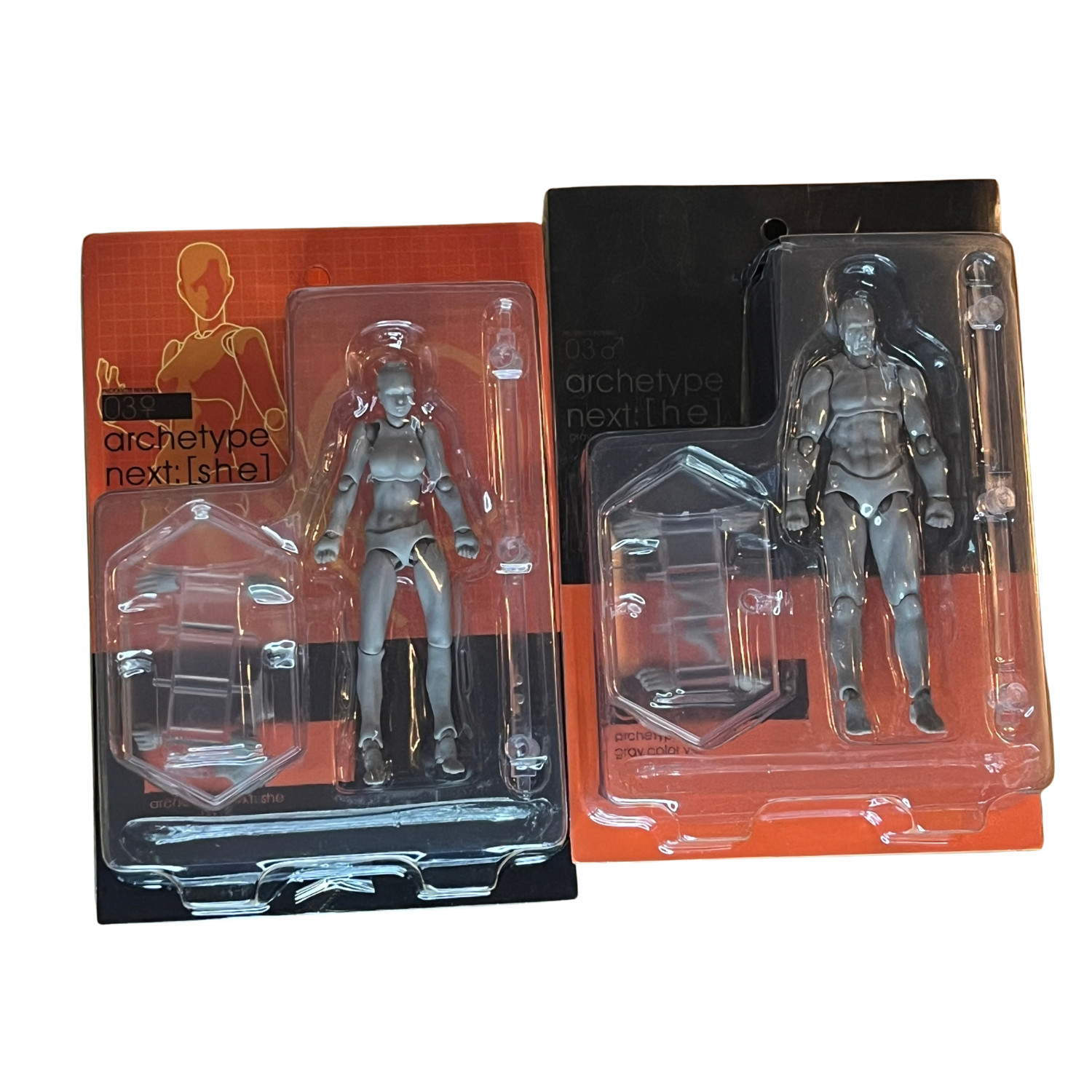 Figma Archetype Next He And She Grey Figure Set