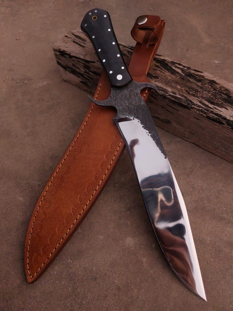 Custom Handmade 1095 High Carbon Steel Hunting & Survival Knife With Sheath 