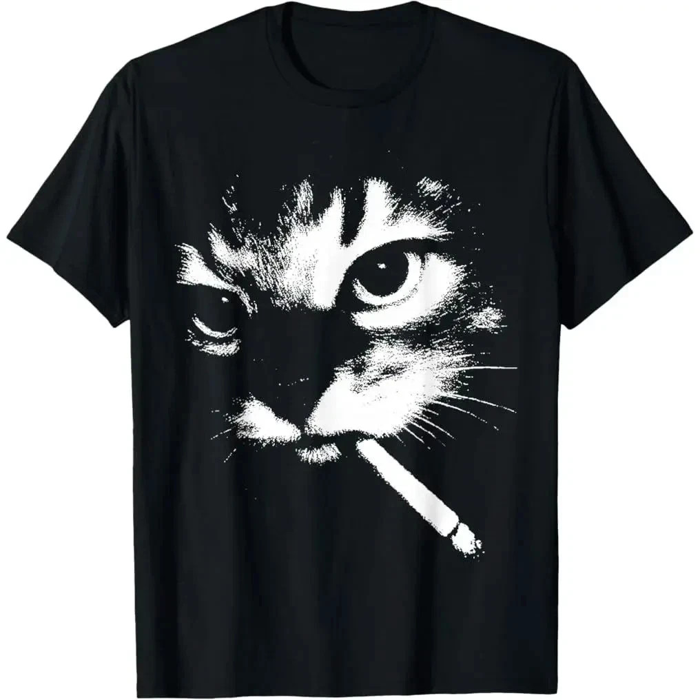 Funny Smoking Cat Meme Cool Cat Joke T-Shirt  unisex T-shirt  Sizes S-5XL