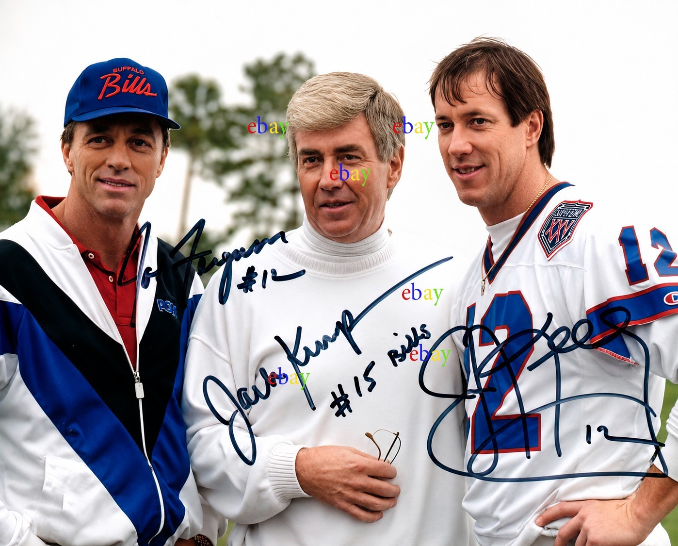 JIM KELLY JACK KEMP JOE FERGUSON BUFFALO Signed 8x10 Autographed Photo Reprint JIM KELLY JACK KEMP JOE FERGUSON BUFFALO Signed 8x10 Autographed Photo Reprint