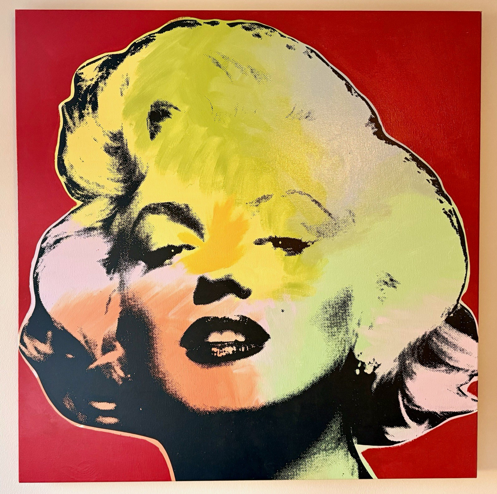 Steve Kaufman  Marilyn Painting Large 40