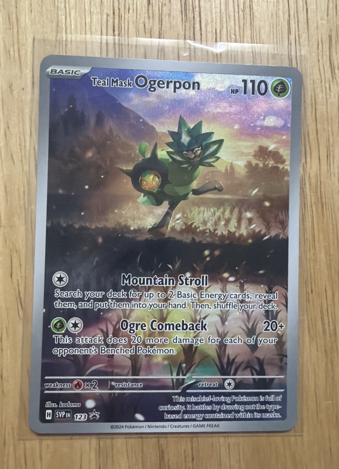 2024 Pokémon Teal Mask Ogerpon #123 Pokémon NM