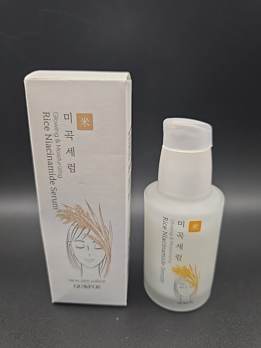 GLAMFOX Rice Niacinamide Serum Glowing & Moisturizing Korean Beauty 50ml New GLAMFOX Rice Niacinamide Serum Glowing & Moisturizing Korean Beauty 50ml New