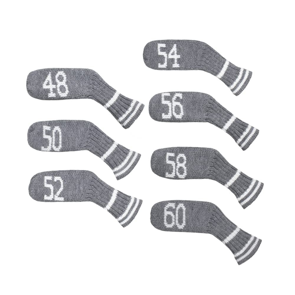 Scott Edward Pros Knitted Wedge Golf Iron 7Pcs Covers, 7PCS Gray Scott Edward Pros Knitted Wedge Golf Iron 7Pcs Covers, 7PCS Gray