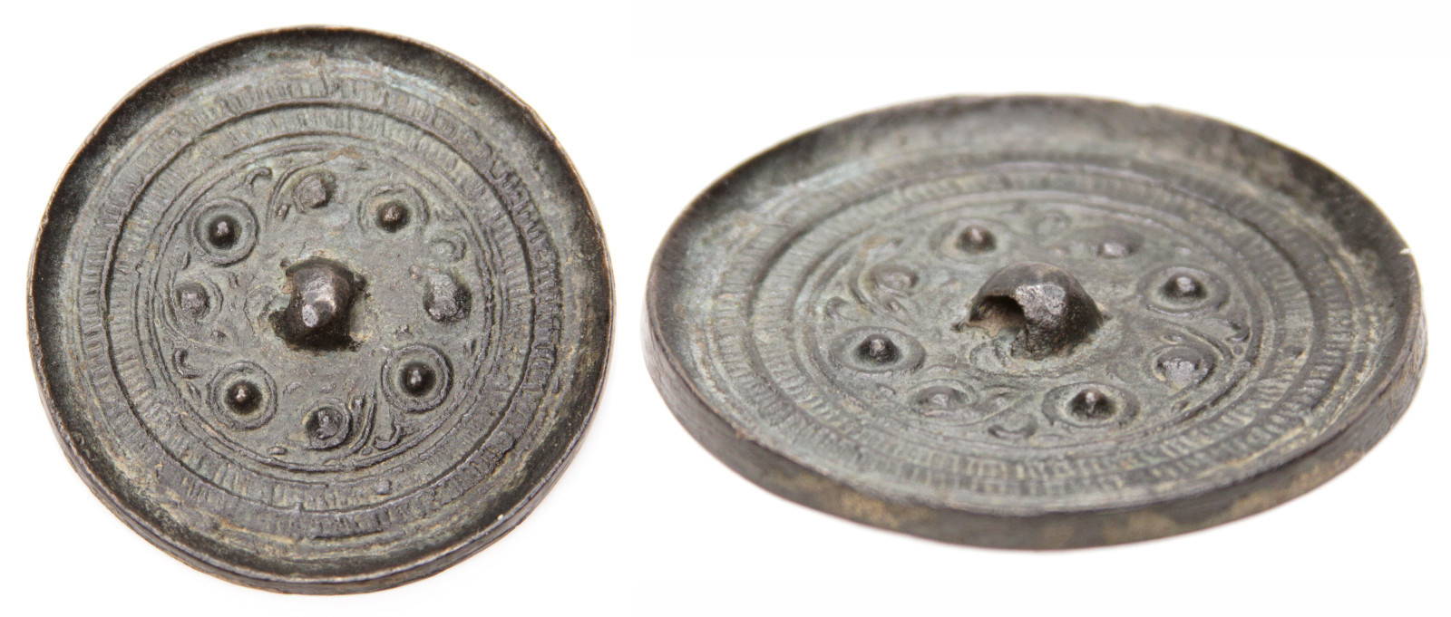 Antique Chinese Small Bronze Mirror Han ? Tang Dynasty? Archaic China Old Antique Chinese Small Bronze Mirror Han ? Tang Dynasty? Archaic China Old