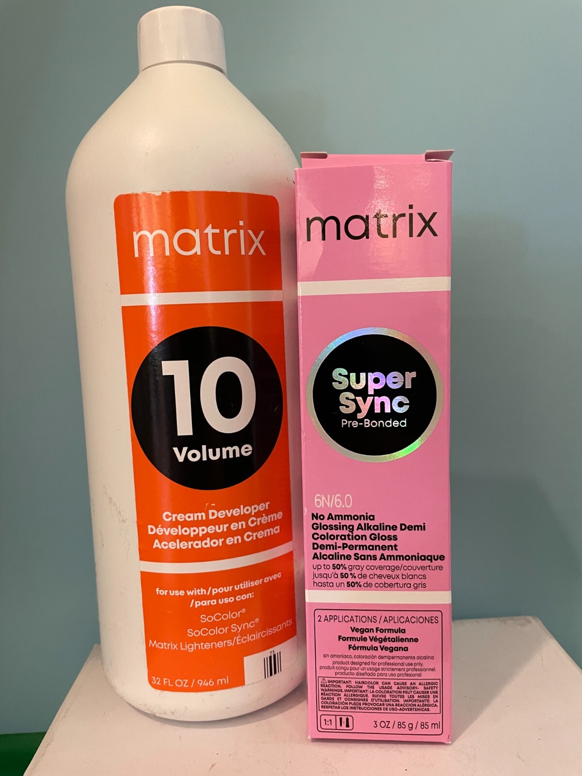 Matrix Super Sync Pre Demi-Permanent Hair Color 3oz Ammonia Free New Package Matrix Super Sync Pre Demi-Permanent Hair Color 3oz Ammonia Free New Package