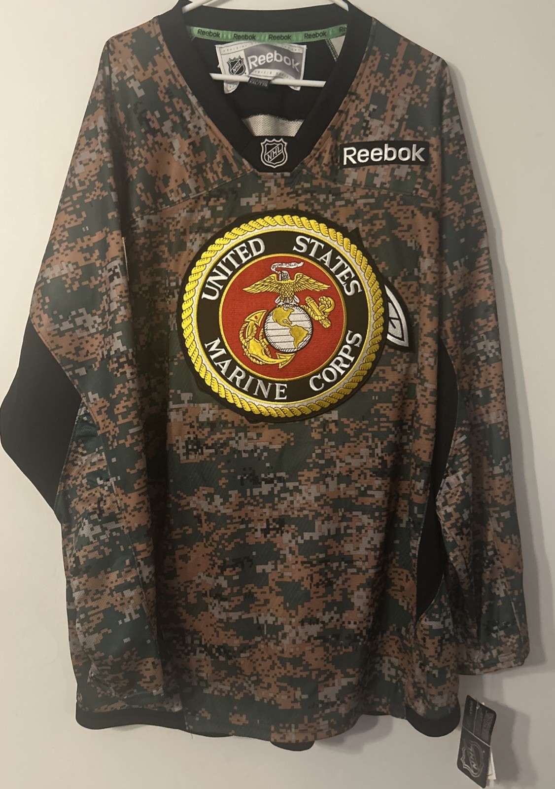USMC Marines EGA Hockey Digi Camo Jersey REEBOK Men\'s XXL New NWT *READ USMC Marines EGA Hockey Digi Camo Jersey REEBOK Men\'s XXL New NWT *READ