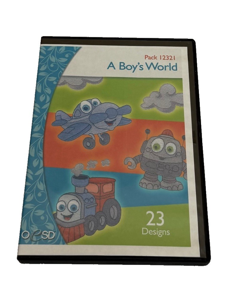 OESD Bernina Embroidery Designs A Boy\'s World #12321 23 Designs
