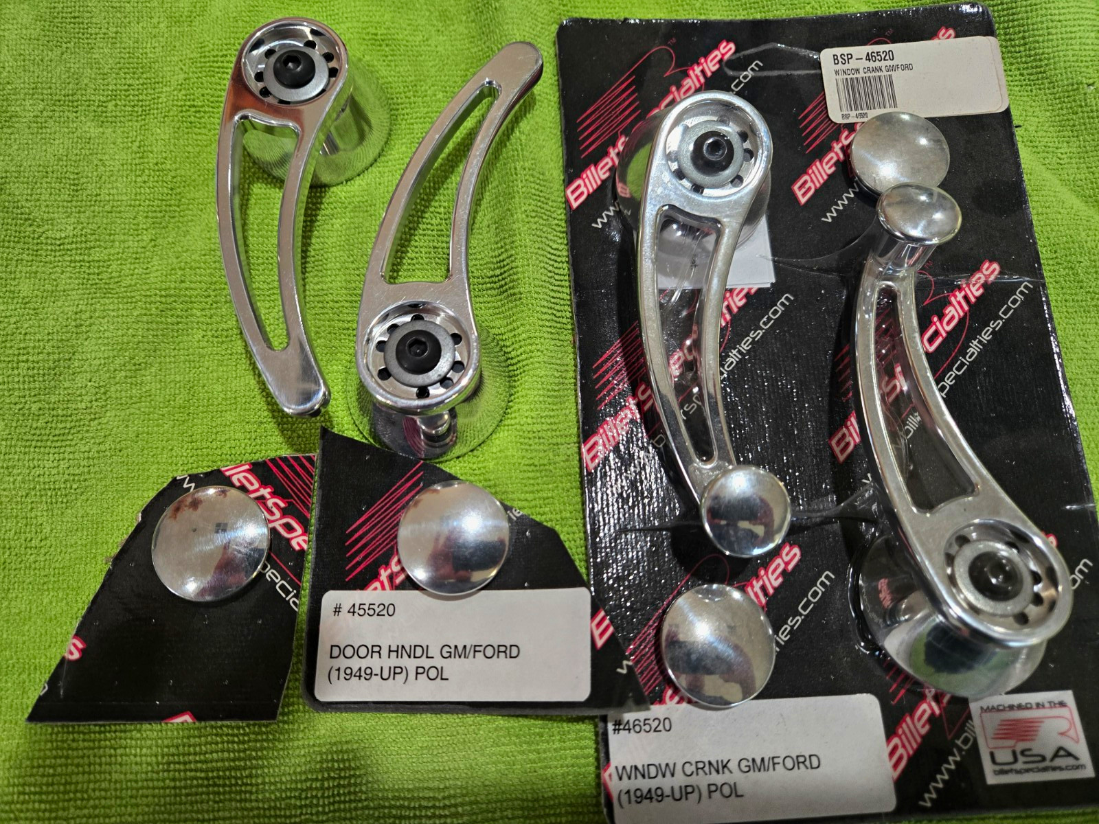 Billet Specialties Window Crank & Door Handle Set Polished