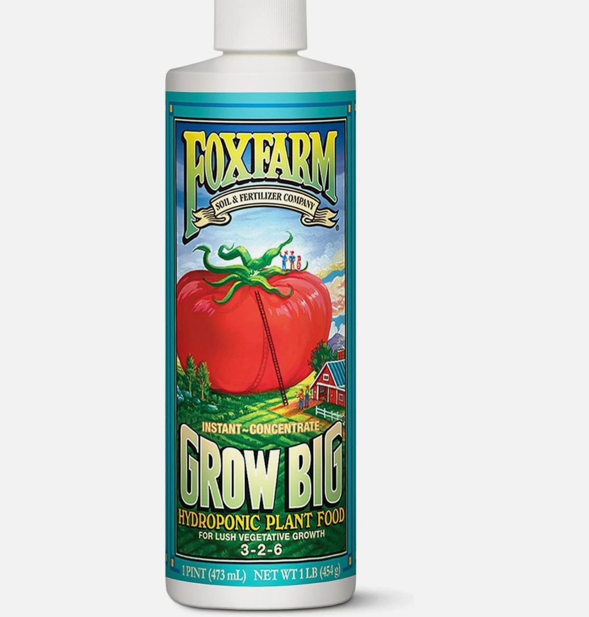 Fox Farm 793219 Pint Grow Big Hydroponic Plant Food Concentrate Fox Farm 793219 Pint Grow Big Hydroponic Plant Food Concentrate