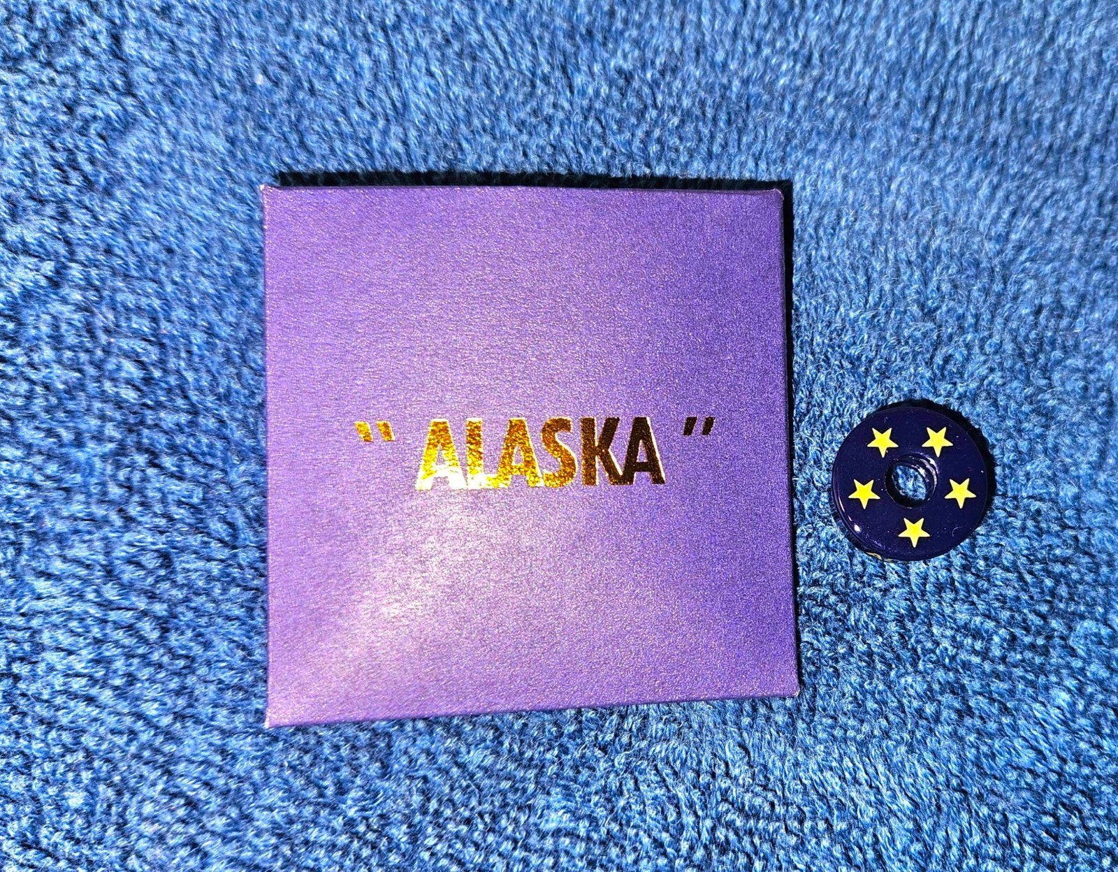 Carnival Cruise Effy Jewelry Barrel Charm ALASKA Navy Blue Yellow Stars NEW