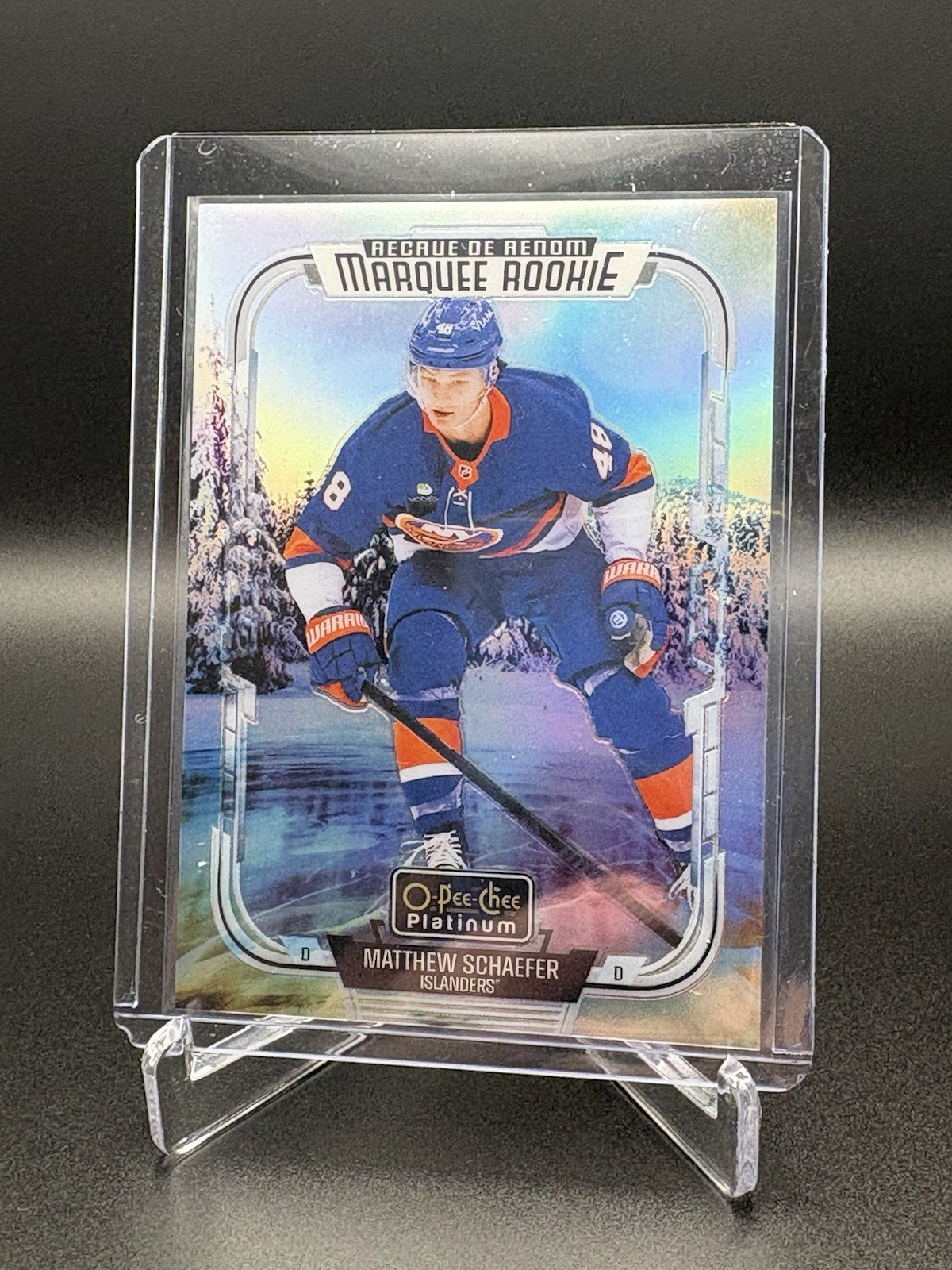 2025-26 O-Pee-Chee Platinum Matthew Schaefer Pond Hockey Variant SSP RC Rare