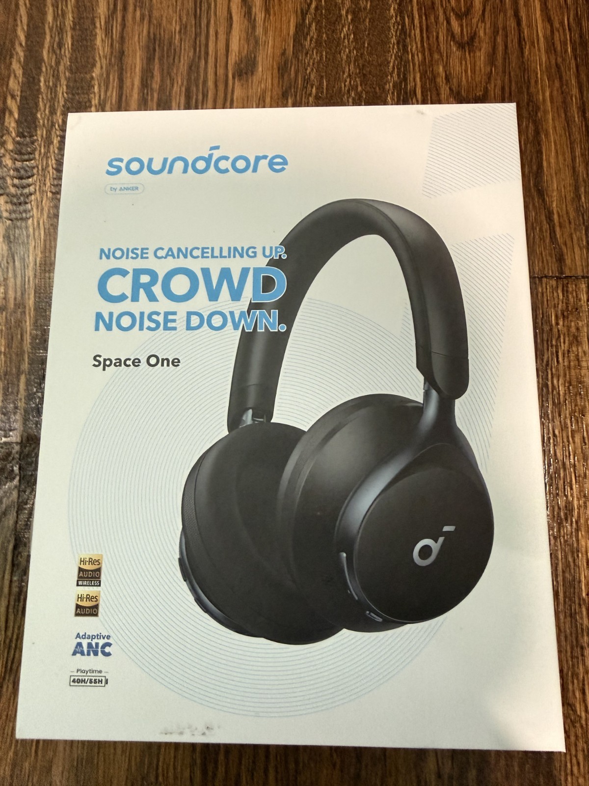 Soundcore Space One Wireless Over-Ear Headphones - Black.