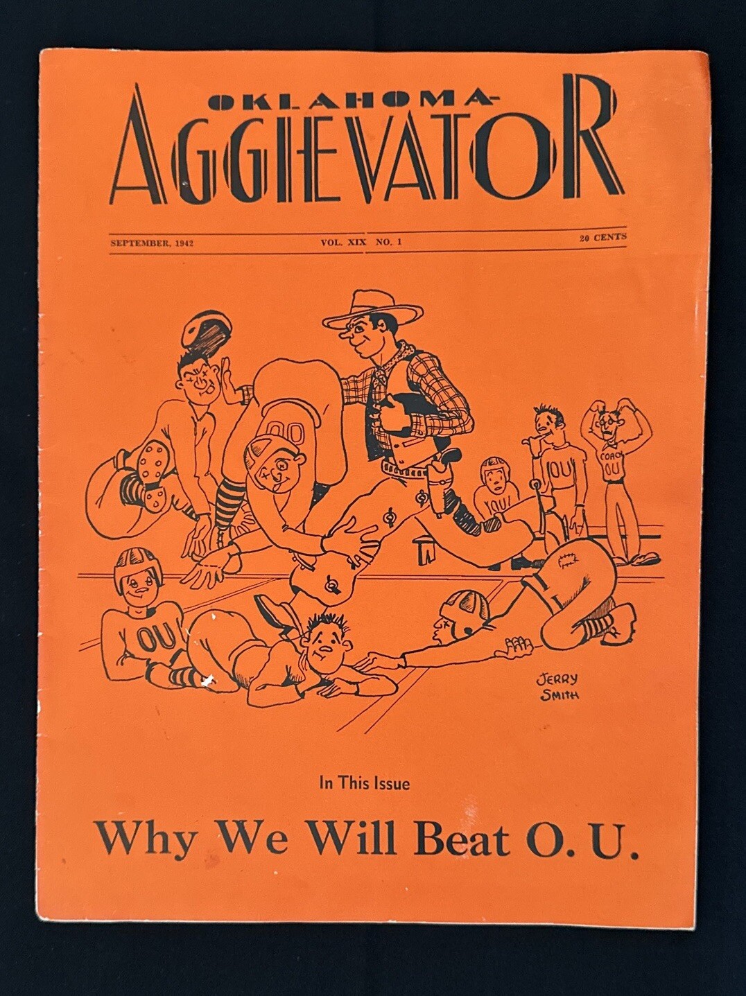 RARE 1942 AGGIEVATOR Campus Mag WWII Pete Tumlinson Comics & Coach Lookabaugh