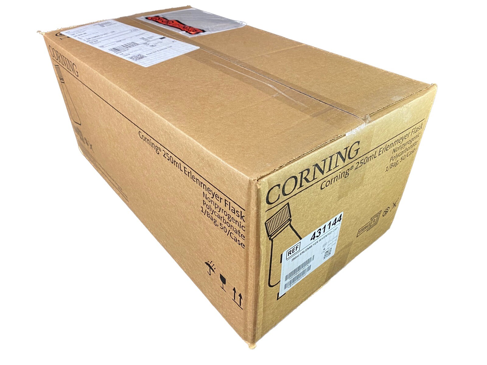 CORNING Polycarbonate 250mL Erlenmeyer Flask w/ Vented Cap 431144 (50/cs) CORNING Polycarbonate 250mL Erlenmeyer Flask w/ Vented Cap 431144 (50/cs)