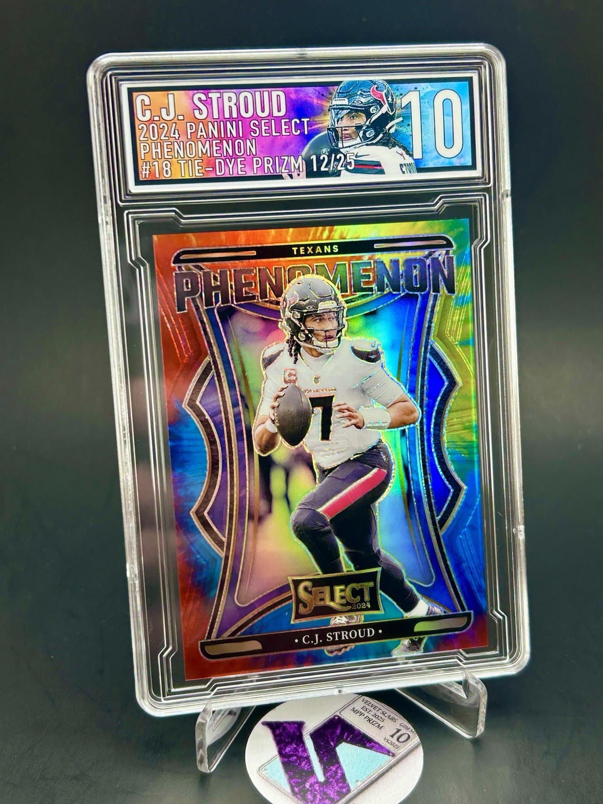 2024 Panini Select C.J. Stroud Phenomenon Tie-Dye Prizm /25 Texans ECG 10 SSP 2024 Panini Select C.J. Stroud Phenomenon Tie-Dye Prizm /25 Texans ECG 10 SSP