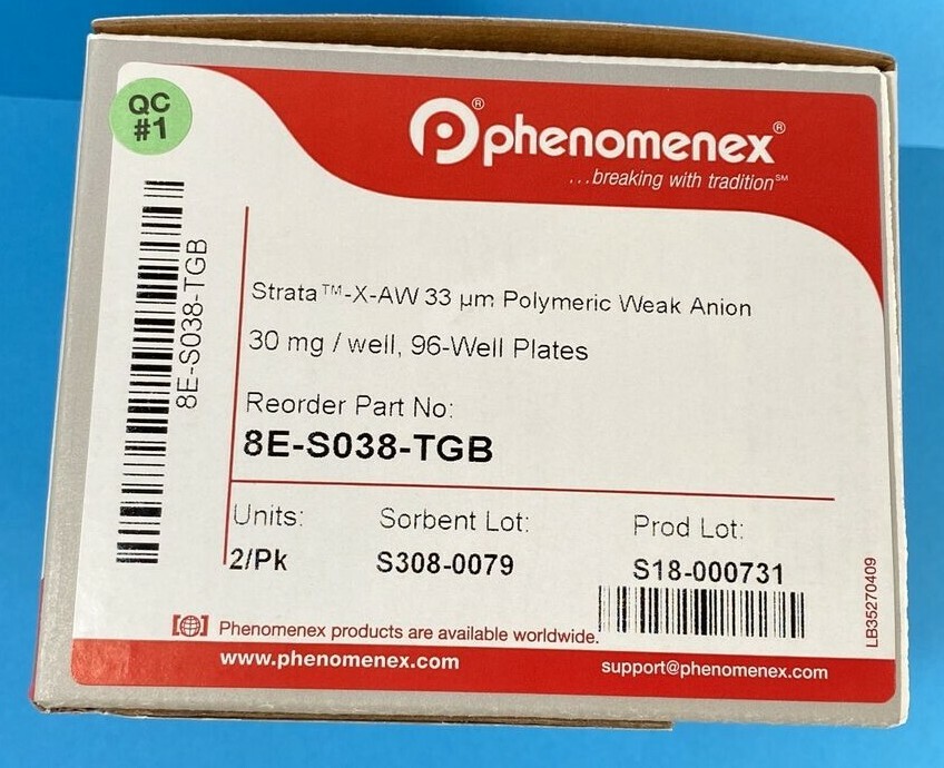 Phenomenex SPE Filter Microplate 33 um 96 Well Total of 2 Filter Plates Phenomenex SPE Filter Microplate 33 um 96 Well Total of 2 Filter Plates