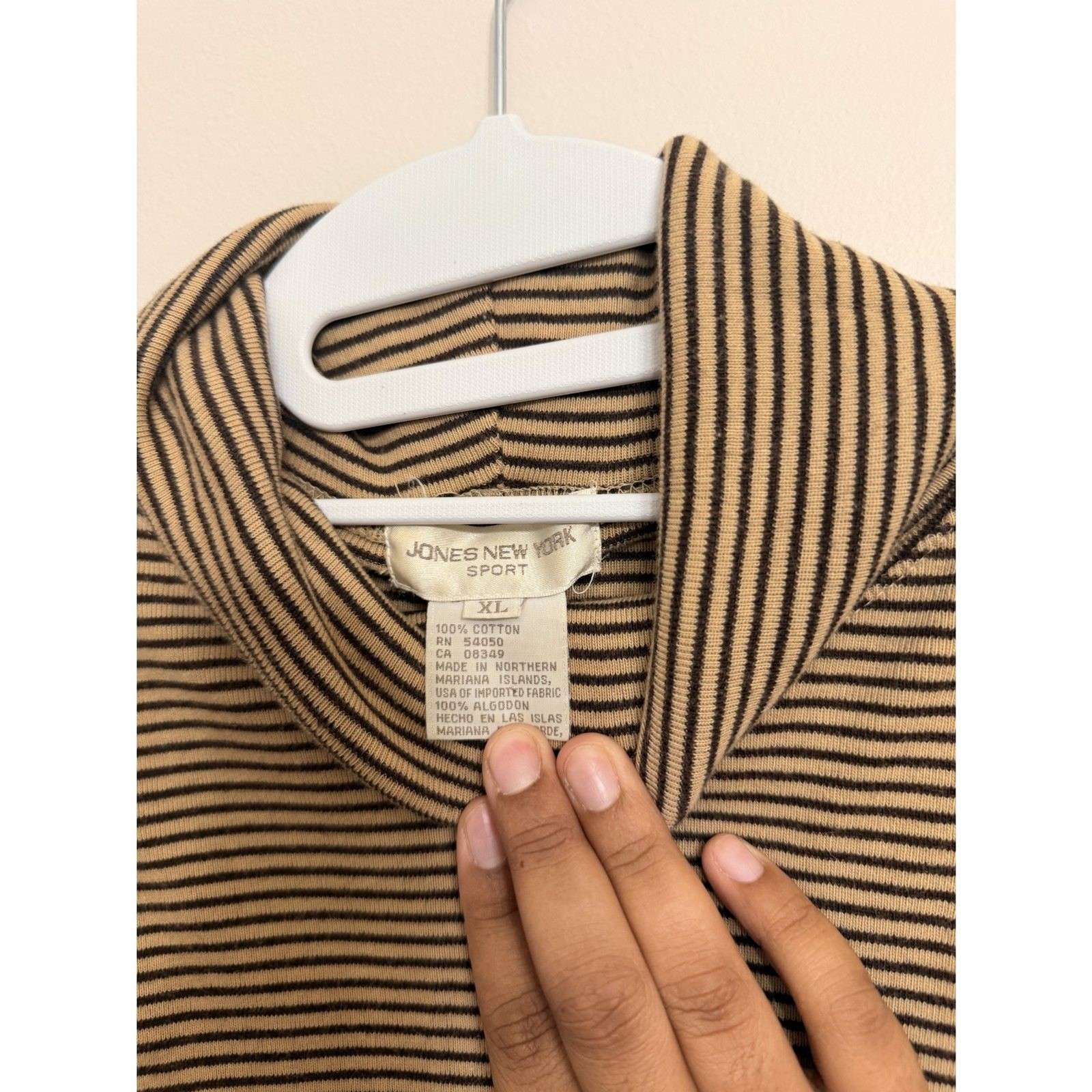 Jones New York | Y2K Striped Turtleneck Top (XL) Jones New York | Y2K Striped Turtleneck Top (XL)