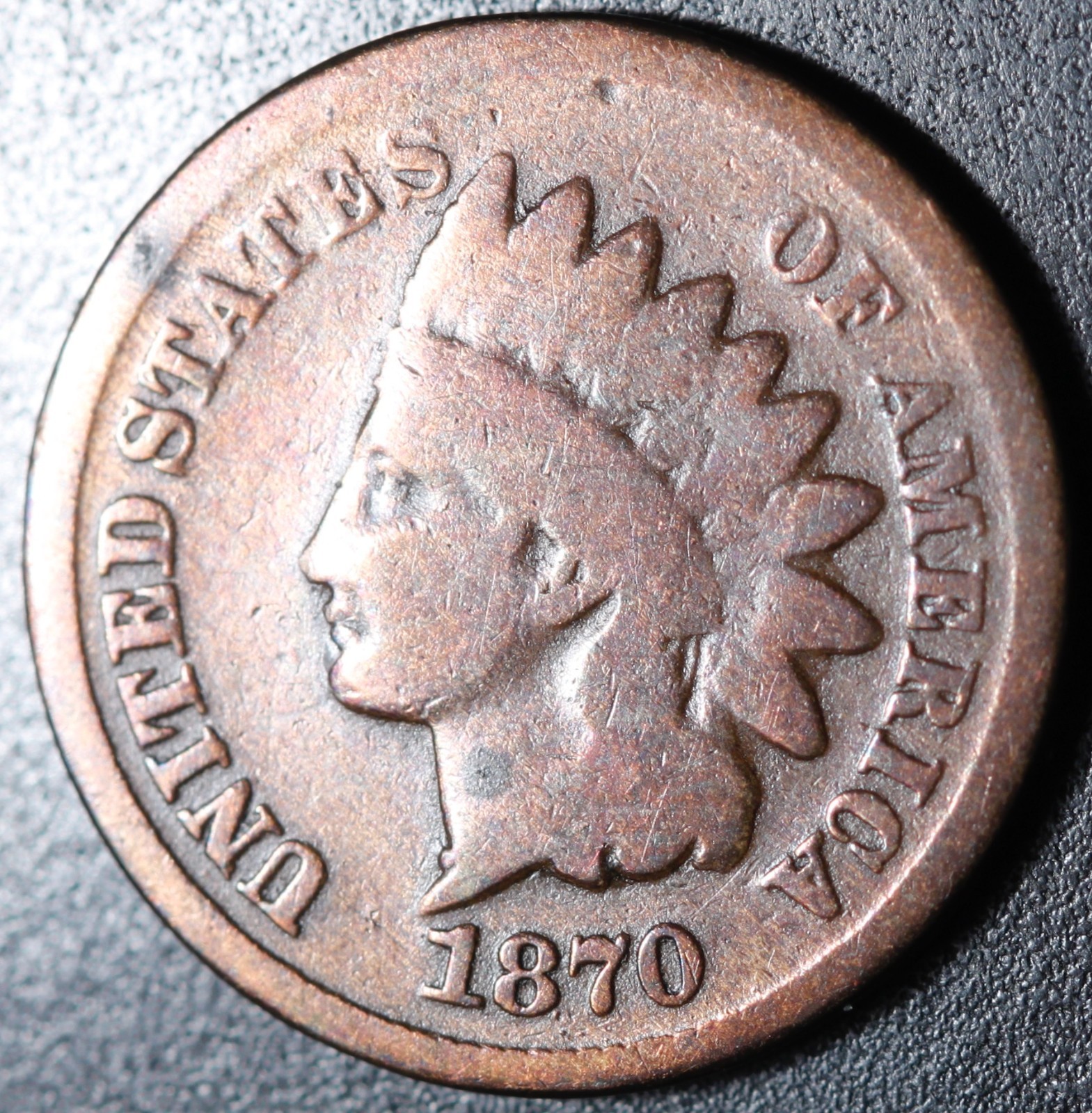 1870 INDIAN HEAD CENT - GOOD 1870 INDIAN HEAD CENT - GOOD