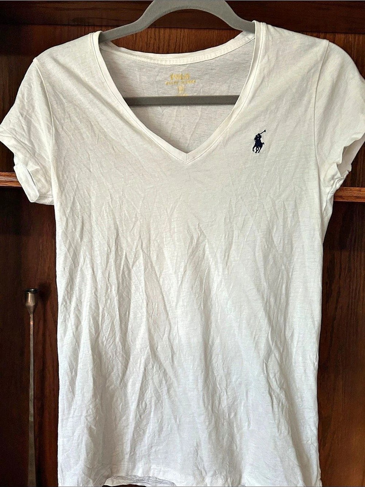 Polo Ralph Lauren V-Neck Slub Tee White Small Polo Ralph Lauren V-Neck Slub Tee White Small