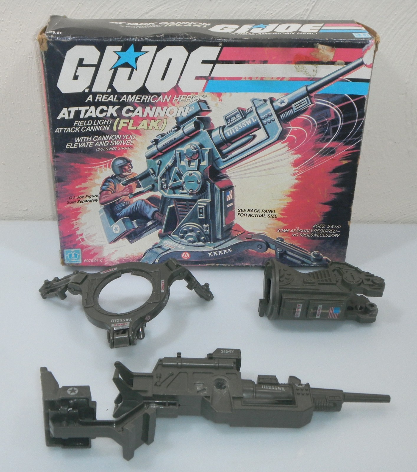 Vintage 1982 FLAK Attack Cannon G.I. GI Joe 100% Complete with Box CIB 3.75 ARAH
