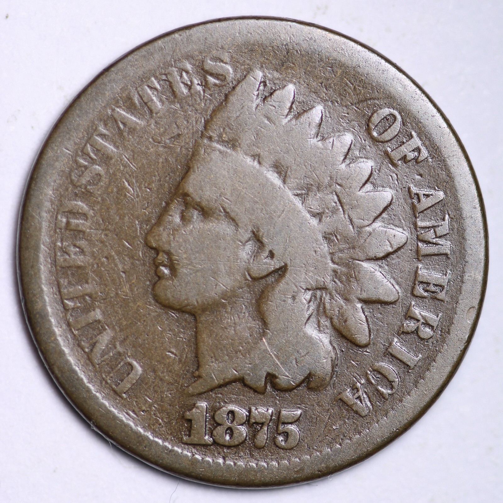 1875 INDIAN HEAD CENT G/VG LOWEST PRICES ON THE BAY = 1875 INDIAN HEAD CENT G/VG LOWEST PRICES ON THE BAY =