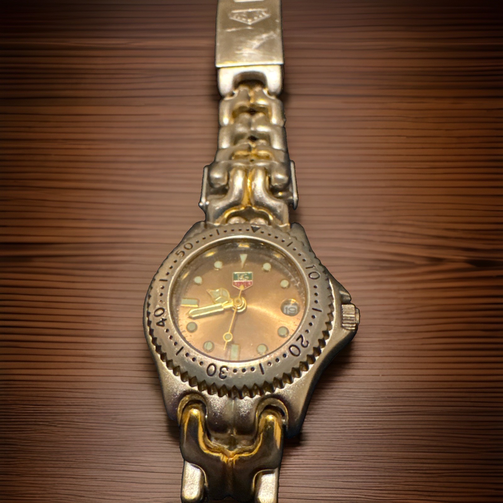 TAG Heuer S/el Professional 200 Gold Dial Two-Tone Quartz Watch Untested