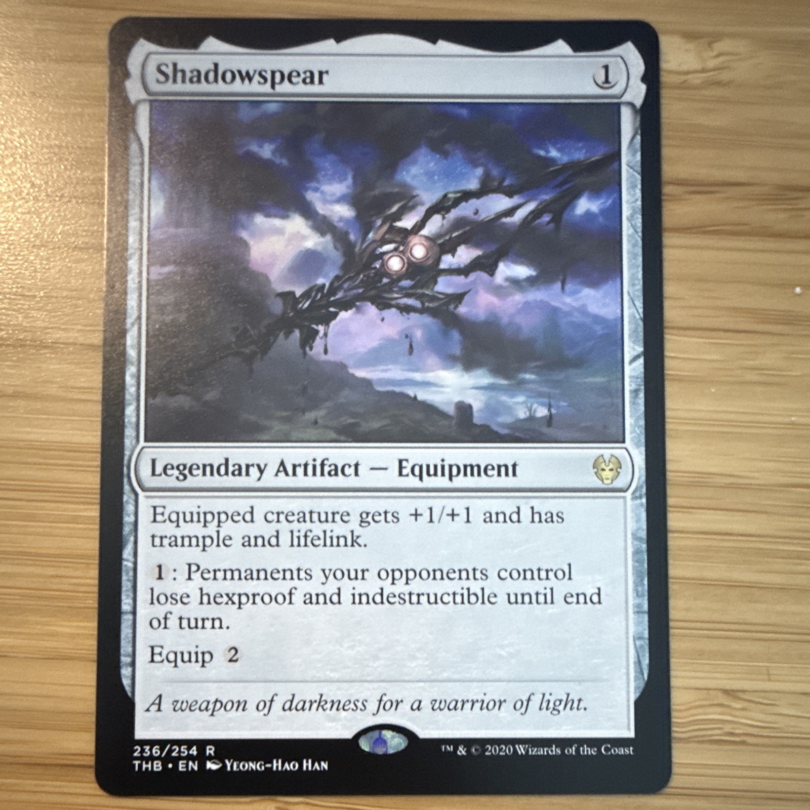 Wizards of the Coast MTG Shadowspear THB Rare EN Regular Legendary Equipment 236 Wizards of the Coast MTG Shadowspear THB Rare EN Regular Legendary Equipment 236