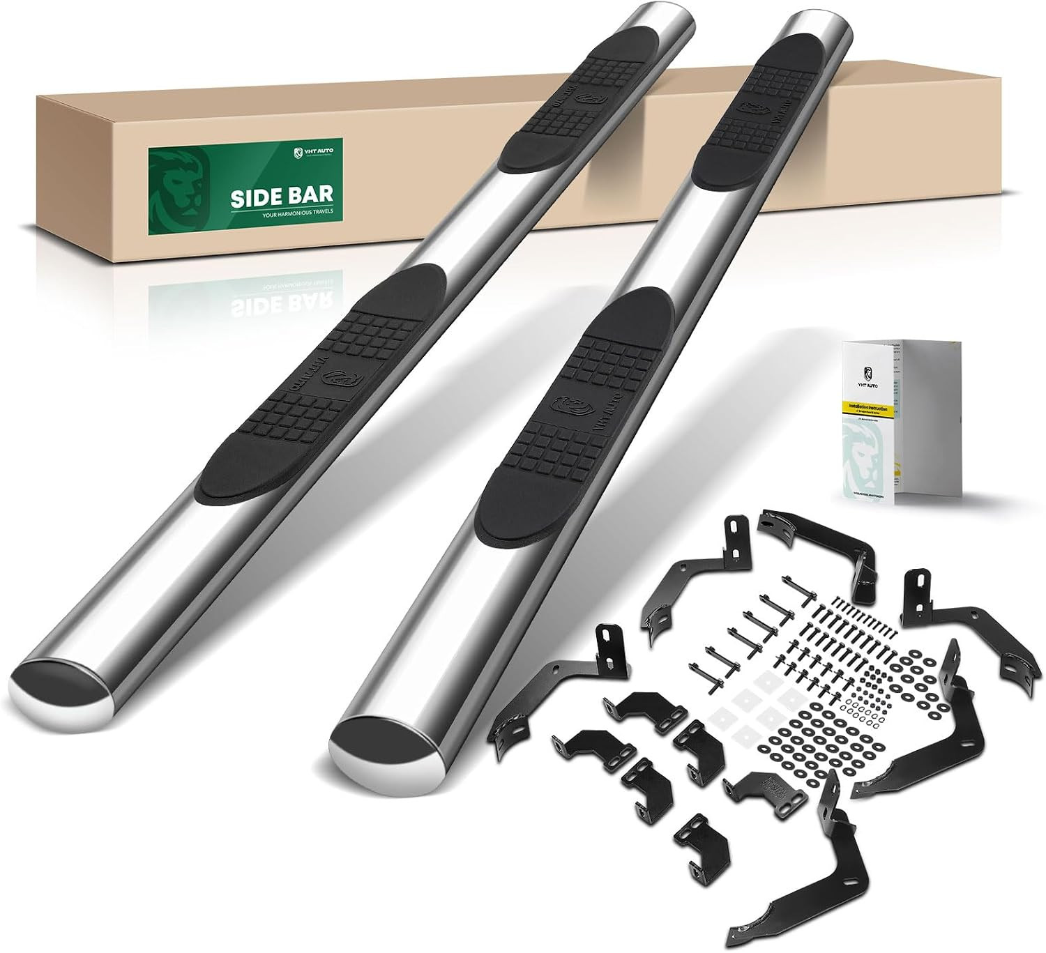 4in Running Boards for 2009-2024 Dodge Ram 1500 Classic Quad Cab Chrome Steps