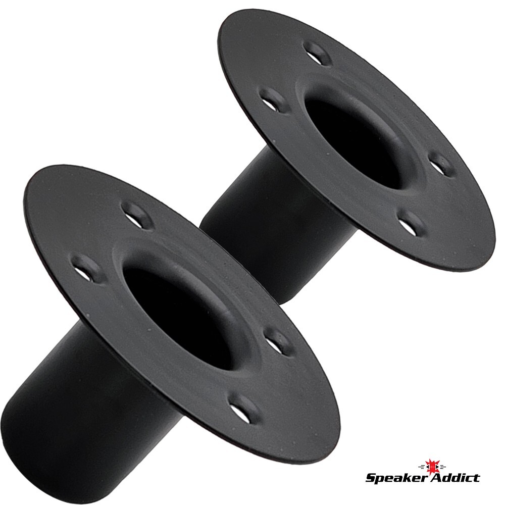 Pair Steel Speaker Pole Mounting Socket Cup Top Hat 1-1/2 Pair Steel Speaker Pole Mounting Socket Cup Top Hat 1-1/2