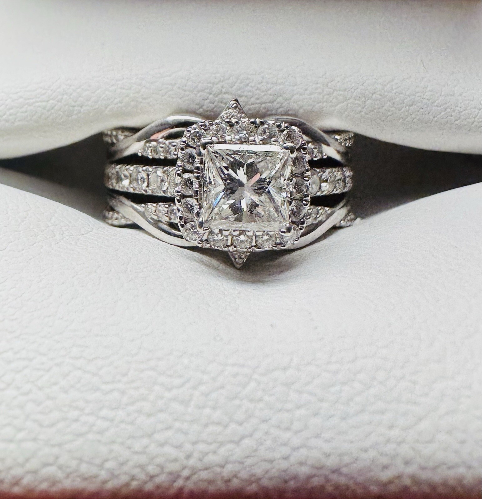Lab Grown Diamond Princess-Cut Engagement Ring In 14k White Gold (1 1/4 Ct. Tw.) Lab Grown Diamond Princess-Cut Engagement Ring In 14k White Gold (1 1/4 Ct. Tw.)