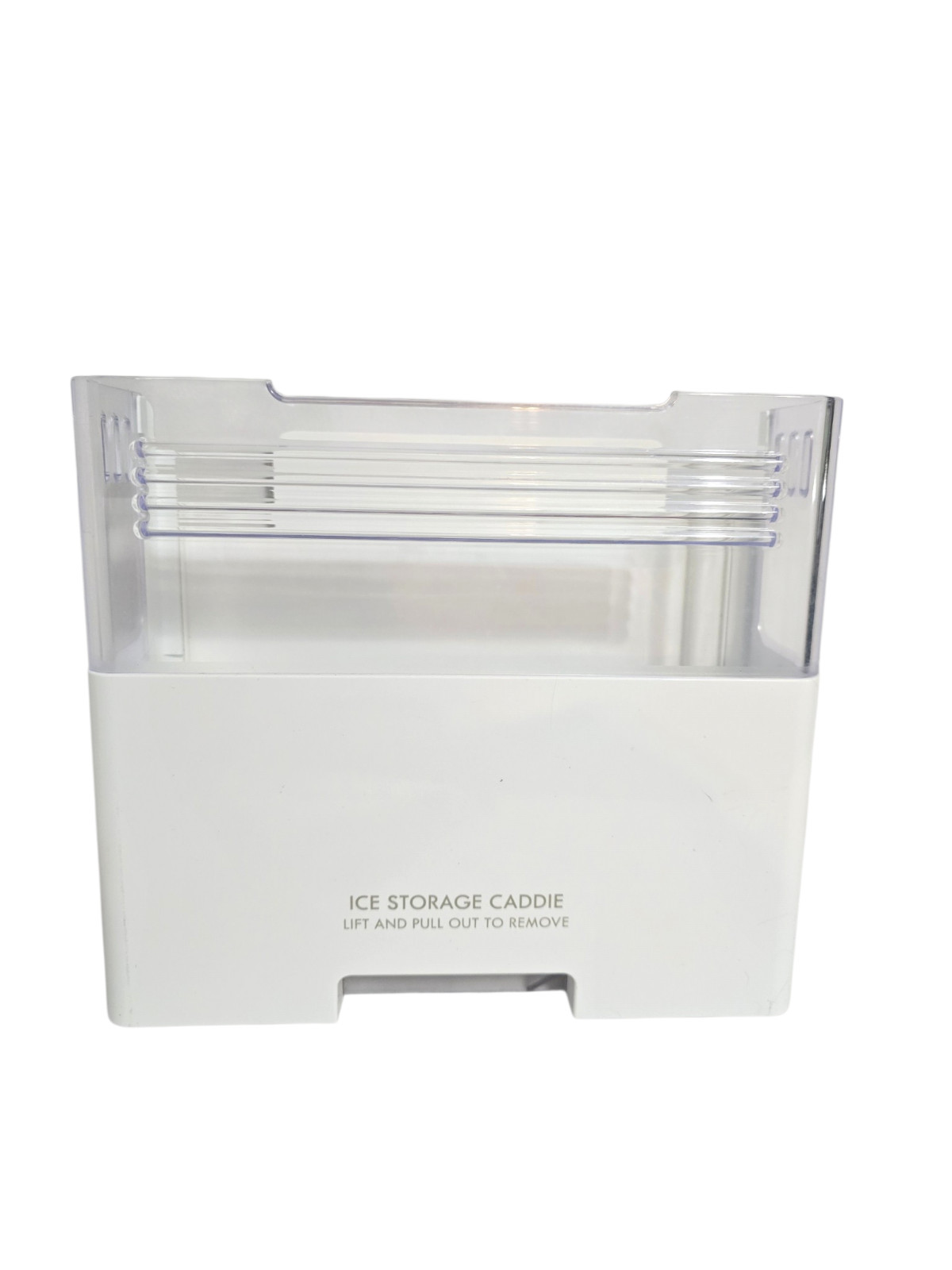 Kenmore Elite Refrigerator Ice Bucket Bin Container Assembly AKC72949302 White Kenmore Elite Refrigerator Ice Bucket Bin Container Assembly AKC72949302 White