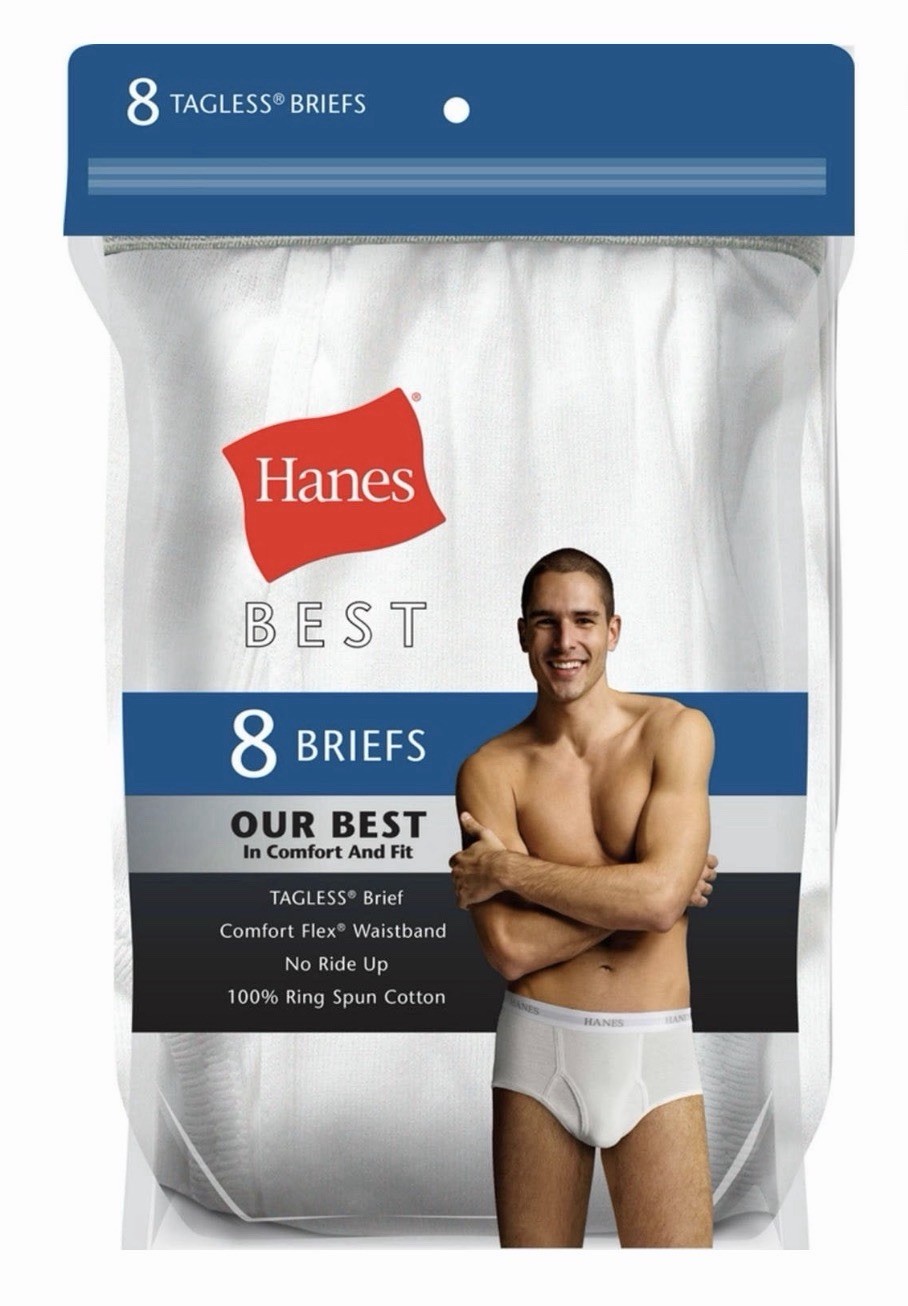 MEDIUM Hanes Best Men’s Tagless Briefs 8‑Pack – ComfortFlex Waistband – White MEDIUM Hanes Best Men’s Tagless Briefs 8‑Pack – ComfortFlex Waistband – White
