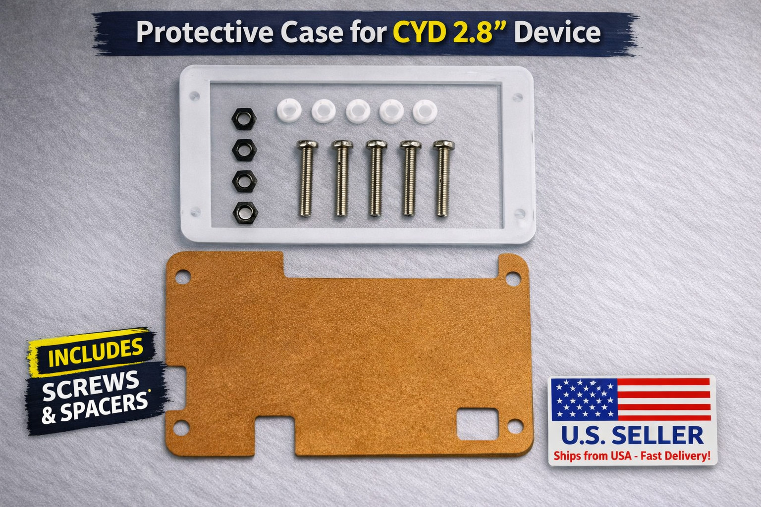 CYD 2.8 Acrylic Protective Case for ESP32-2432S028/R | NerdMiner | NMMiner CYD 2.8 Acrylic Protective Case for ESP32-2432S028/R | NerdMiner | NMMiner