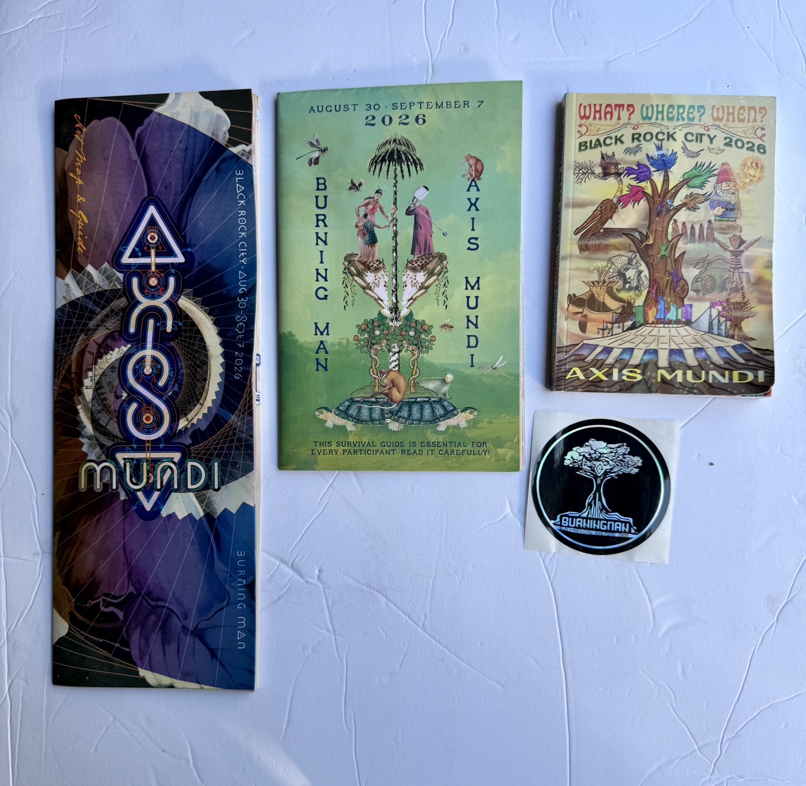 Burning Man What Where When 2026 Axis Mundi Survival Guide Map Stickers Poster Burning Man What Where When 2026 Axis Mundi Survival Guide Map Stickers Poster