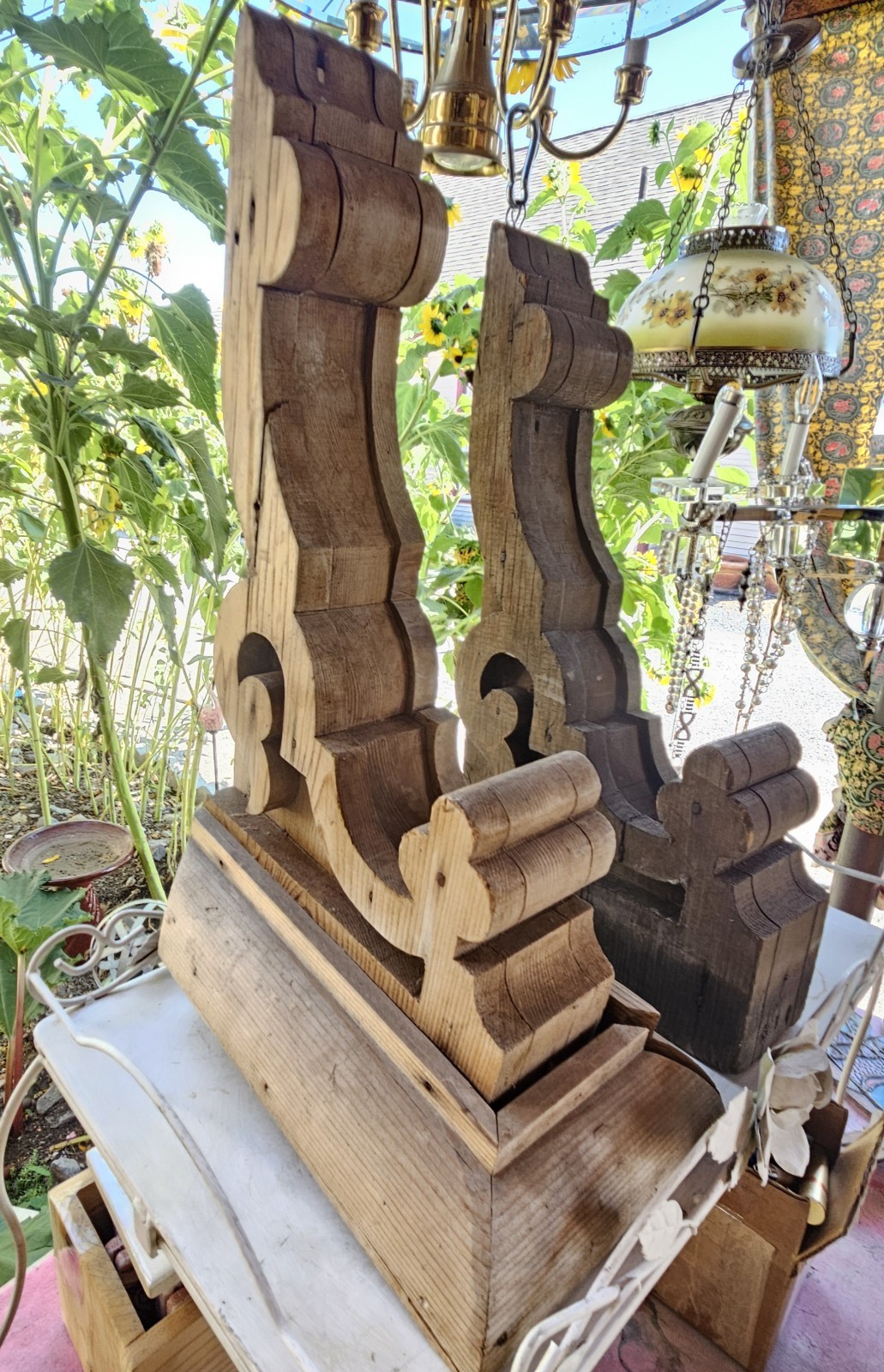 Beautiful Antique Large Shabby Chic SALVAGE CORBELS18x7x3 Beautiful Antique Large Shabby Chic SALVAGE CORBELS18x7x3