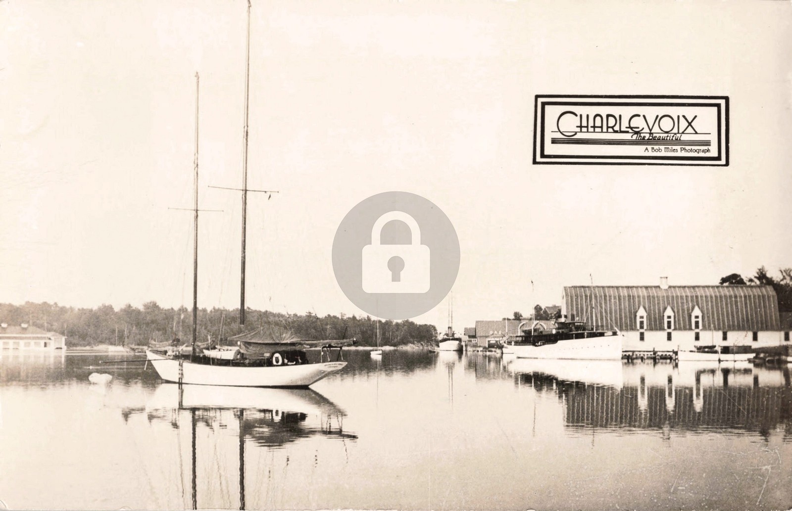 Charlevoix The Beautiful, Waterfront Scene MI Michigan RPPC Photo Postcard COPY Charlevoix The Beautiful, Waterfront Scene MI Michigan RPPC Photo Postcard COPY