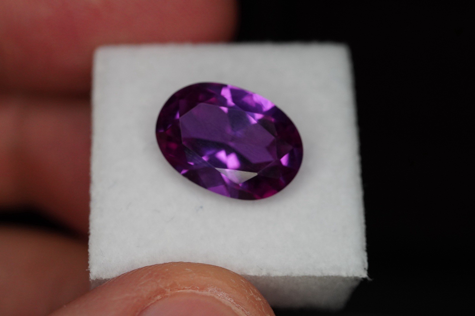 6.90ct Lab-Created Purple Sapphire Oval Cut Loose Sapphire Gemstone