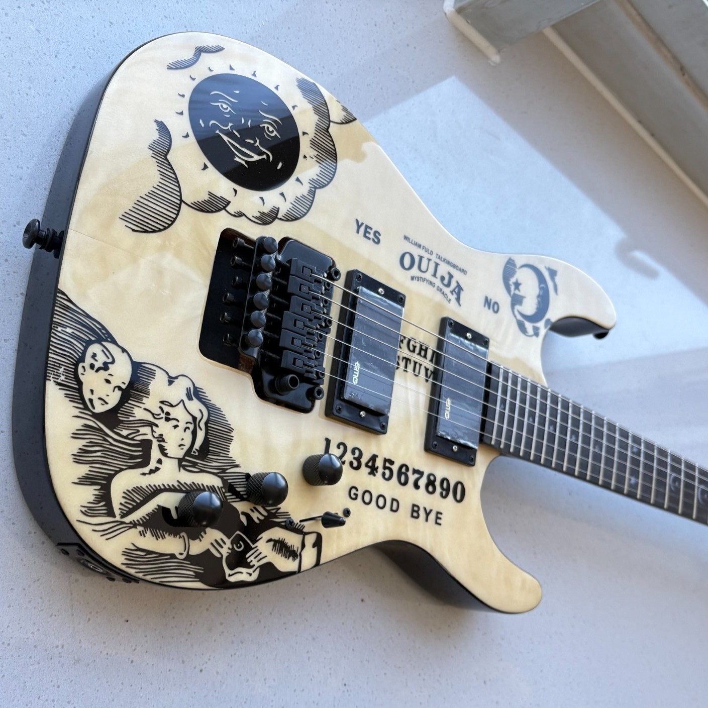 Custom Kirk Hammett Ouija Natural Electric Guitar Rosewood Fretboard Ship US Custom Kirk Hammett Ouija Natural Electric Guitar Rosewood Fretboard Ship US