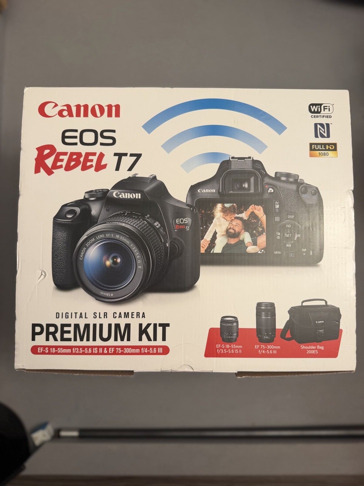 Canon EOS Rebel T7 24.1MP Digital Camera - Black (Kit with 18-55mm and 75-300mm Canon EOS Rebel T7 24.1MP Digital Camera - Black (Kit with 18-55mm and 75-300mm