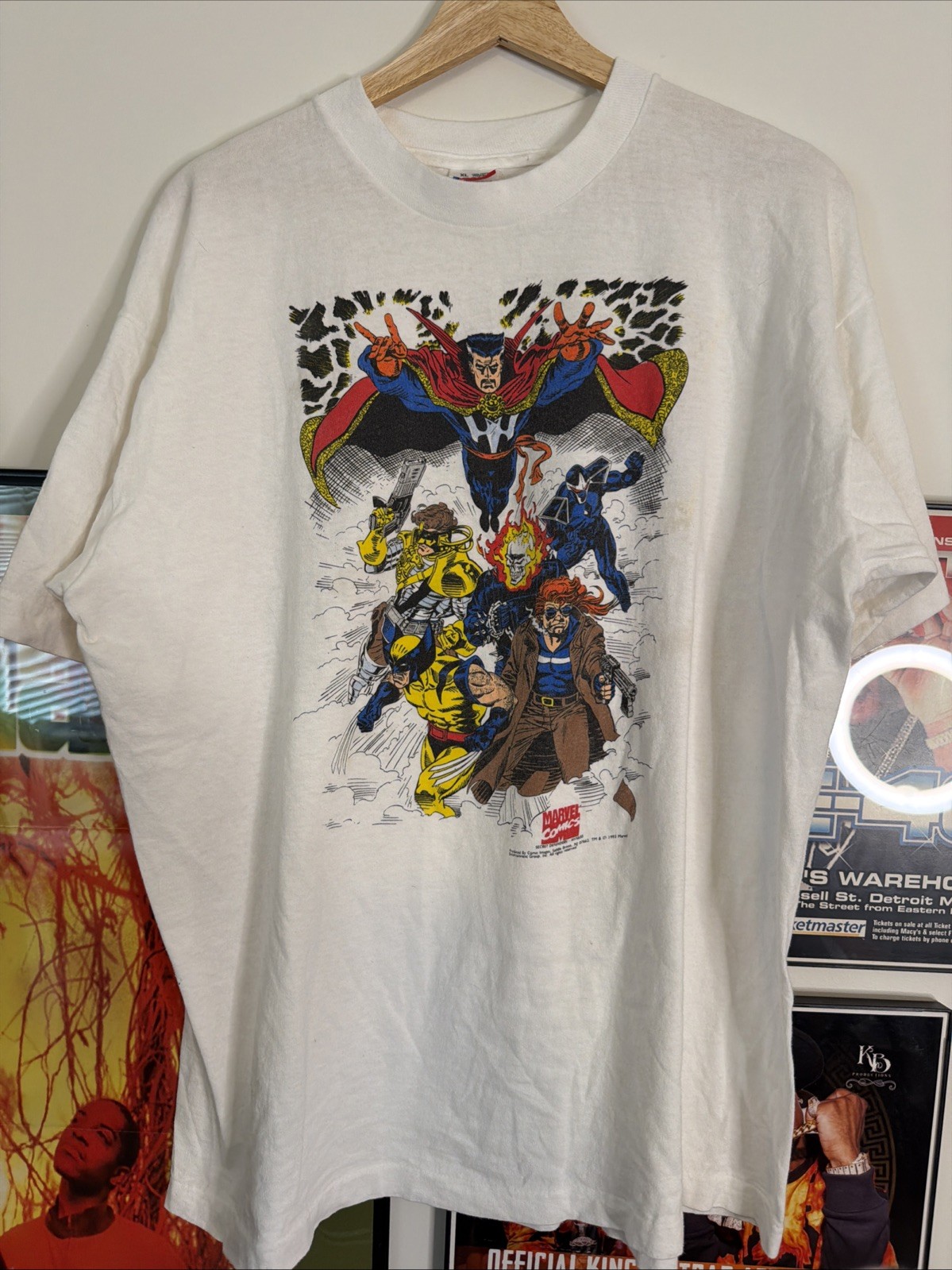 Vtg 1990s Marvel Comic Images Shirt XL 1993 Wolverine Strange Select Defenders Vtg 1990s Marvel Comic Images Shirt XL 1993 Wolverine Strange Select Defenders
