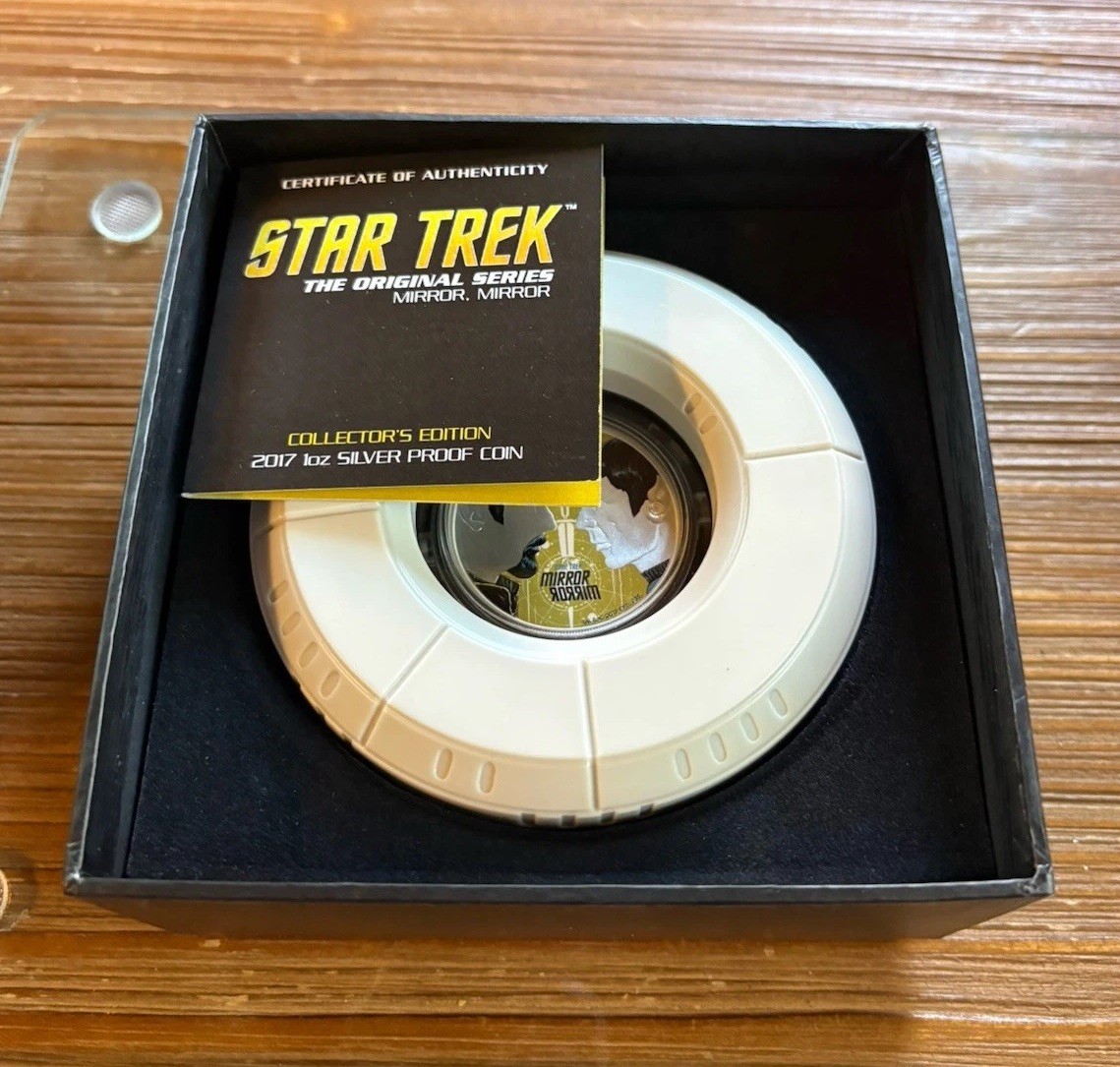 2017 Tuvalu STAR TREK MIRROR /MIRROR 1 Troy Oz 99.99 FINE SILVER Coin ▫️🎬⭐️⭐️ 2017 Tuvalu STAR TREK MIRROR /MIRROR 1 Troy Oz 99.99 FINE SILVER Coin ▫️🎬⭐️⭐️