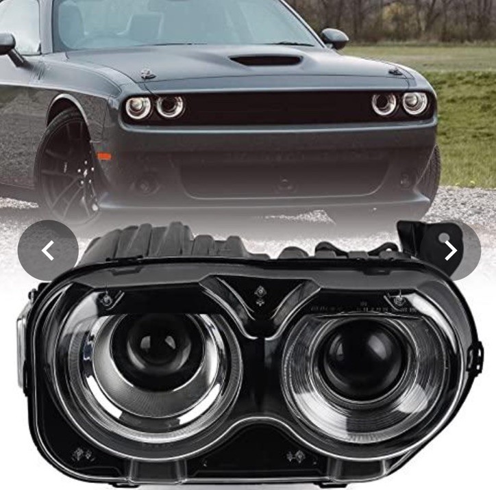 2015-2021 Dodge Challenger RH HID Xenon Headlight Black Style Passenger Side 2015-2021 Dodge Challenger RH HID Xenon Headlight Black Style Passenger Side