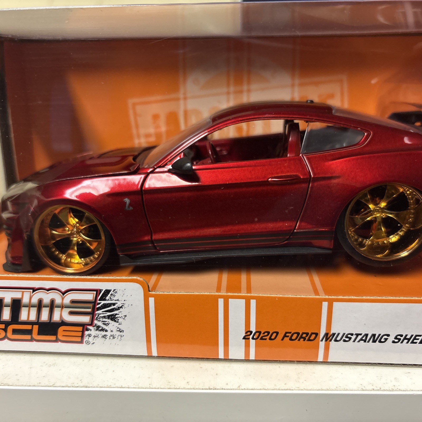 Jada Toys 2020 Ford Mustang Shelby GT500 red wine/w Upgraded interior &gold rims Jada Toys 2020 Ford Mustang Shelby GT500 red wine/w Upgraded interior &gold rims