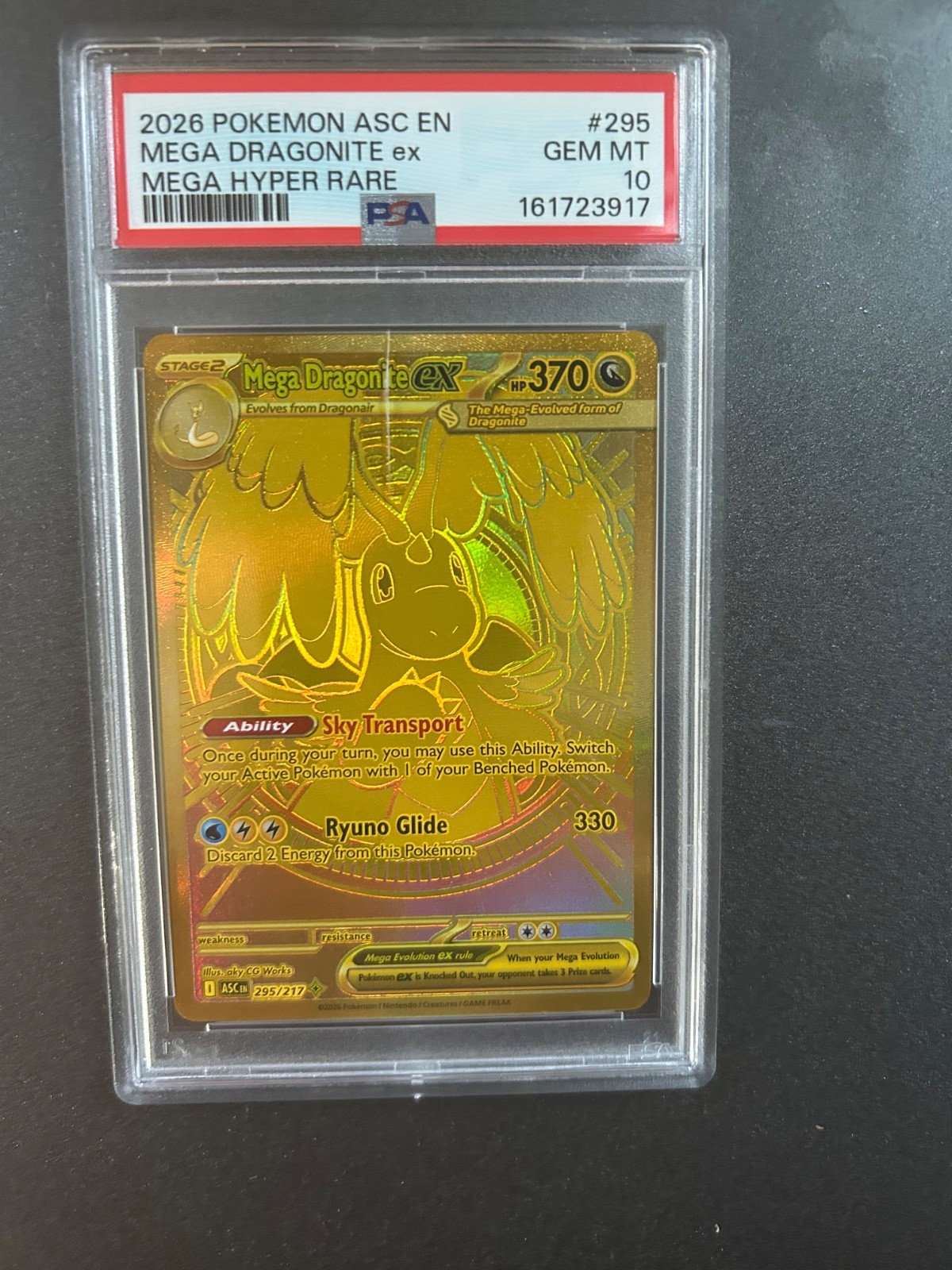 DEFECTIVE Pokmon Ascended Heroes Gold mega Dragonite ex PSA 10 SMALL DAM G3D DEFECTIVE Pokmon Ascended Heroes Gold mega Dragonite ex PSA 10 SMALL DAM G3D
